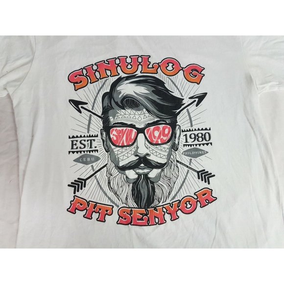 SINULOG PIT SENYOR Philippines tee t-shirt white XL extra large - Picture 1 of 9